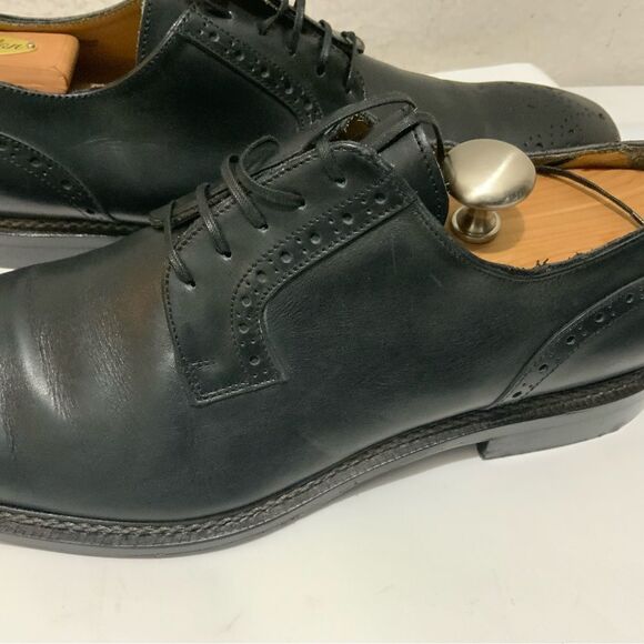 Jose Real BLACK - VERO CUOIO Italian Leather Mens Shoes size 46 lace up - Picture 5 of 16